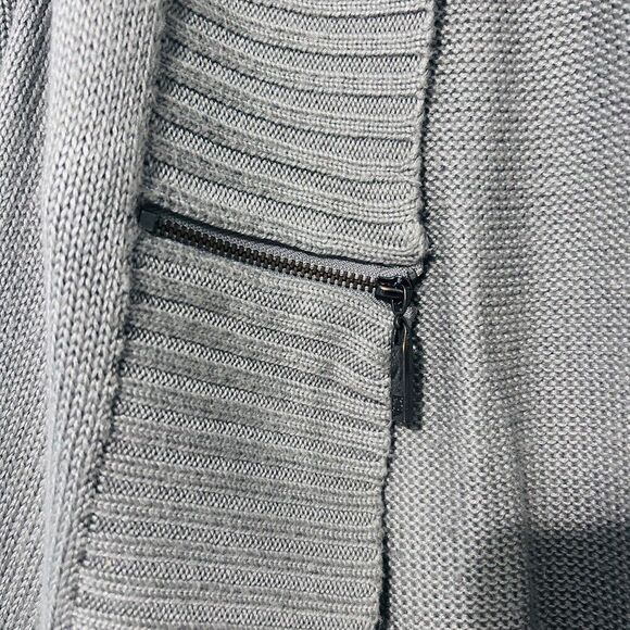 Ivanka Trump Gray Knit Open Side Zip Cardigan Sweater Small Casual Business - Picture 3 of 5